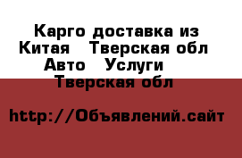 Карго доставка из Китая - Тверская обл. Авто » Услуги   . Тверская обл.